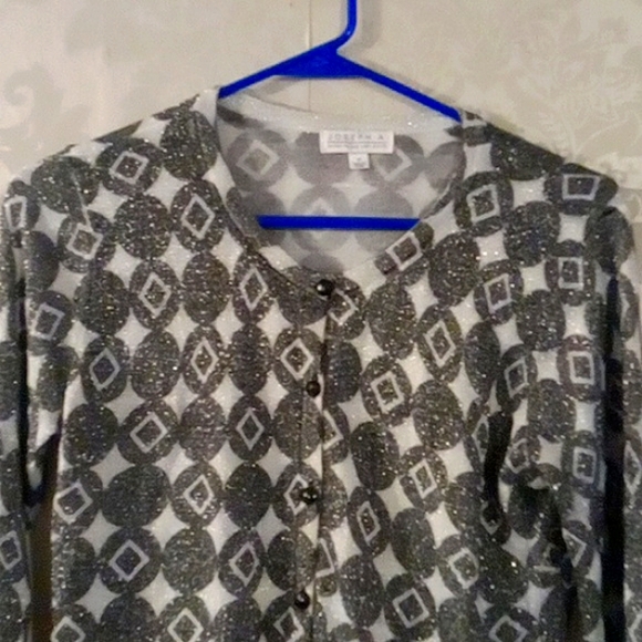 Joseph A. Sparkly Cardigan M - Picture 2 of 5